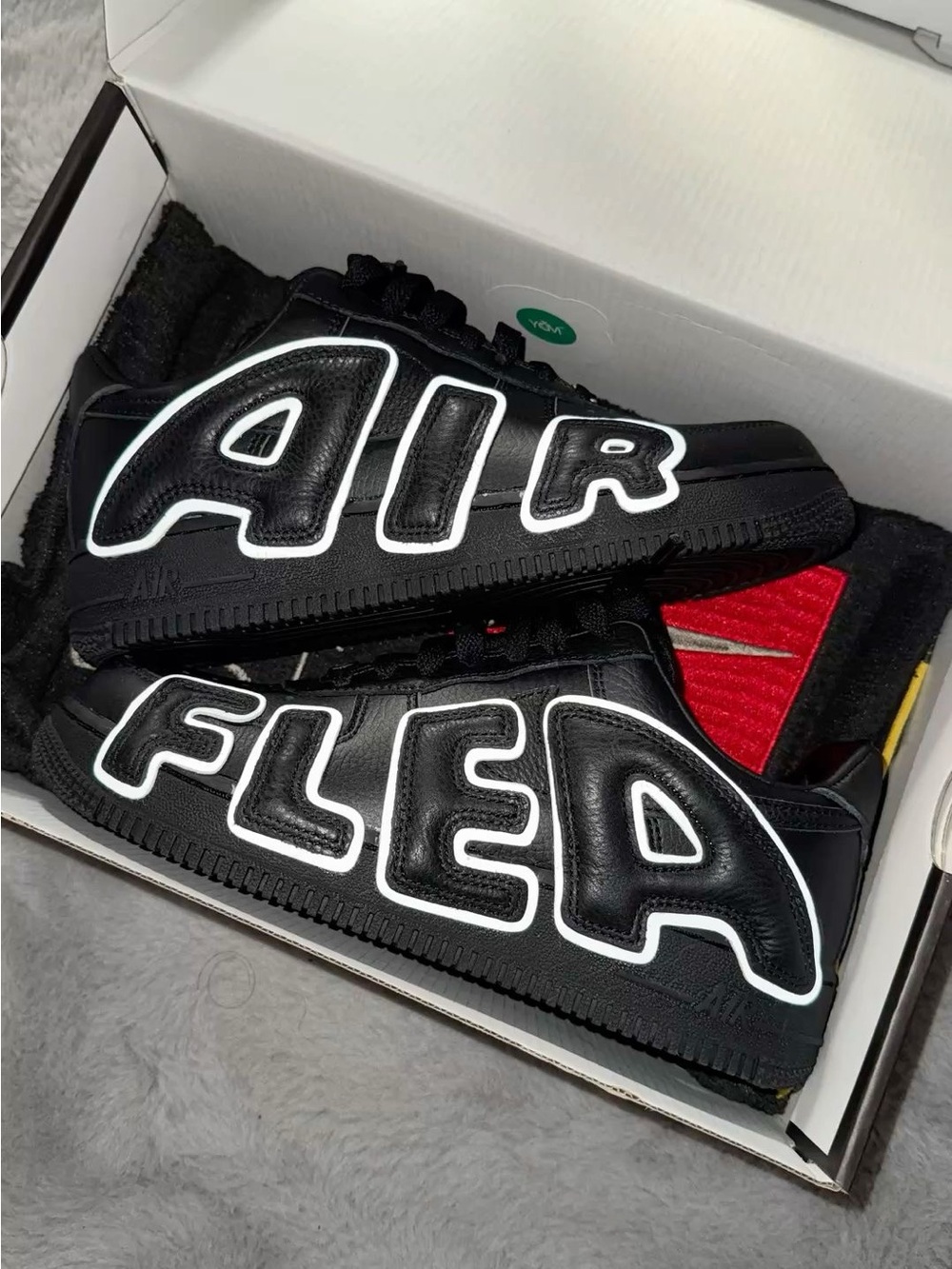 Nike Black Sneakers with White Outlined Lettering